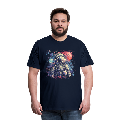 Cooler Astronaut im Retro Look - Männer Premium T-Shirt - by Artful Alchemist