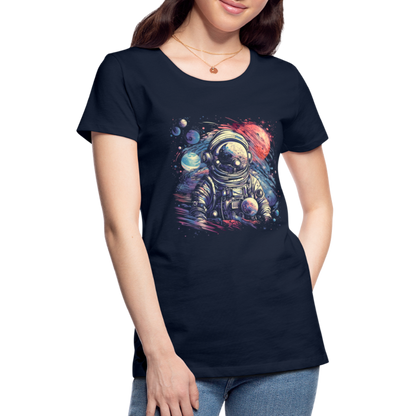 Cooler Astronaut im Retro Look - Frauen Premium T-Shirt - by Artful Alchemist