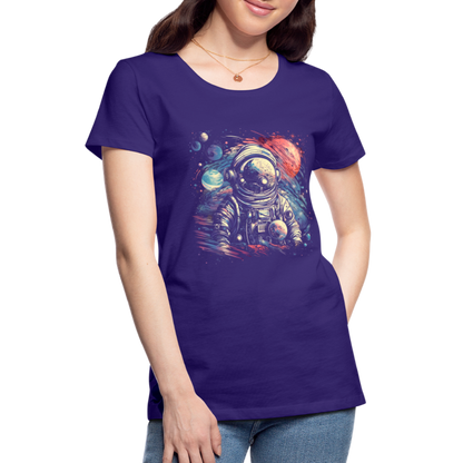 Cooler Astronaut im Retro Look - Frauen Premium T-Shirt - by Artful Alchemist