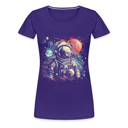 Cooler Astronaut im Retro Look - Frauen Premium T-Shirt - by Artful Alchemist