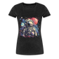 Cooler Astronaut im Retro Look - Frauen Premium T-Shirt - Anthrazit