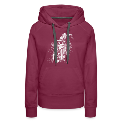 Düstere Skelett Hexe mit Hexenhut - Frauen Premium Hoodie - by Artful Alchemist