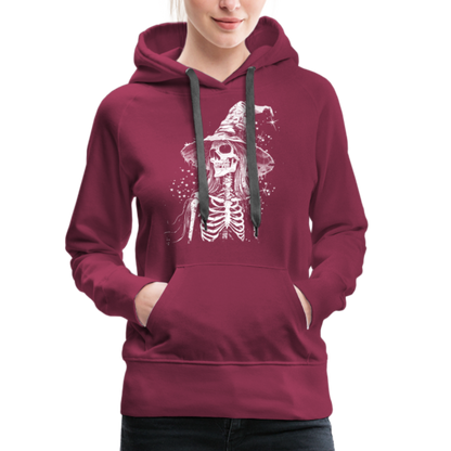 Düstere Skelett Hexe mit Hexenhut - Frauen Premium Hoodie - by Artful Alchemist