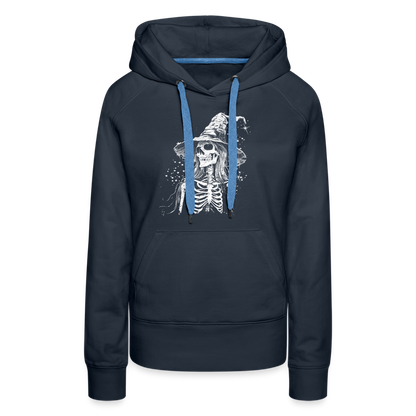 Düstere Skelett Hexe mit Hexenhut - Frauen Premium Hoodie - by Artful Alchemist