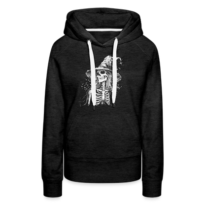 Düstere Skelett Hexe mit Hexenhut - Frauen Premium Hoodie - by Artful Alchemist