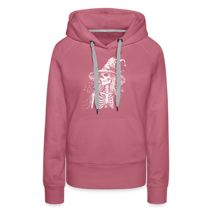 Düstere Skelett Hexe mit Hexenhut - Frauen Premium Hoodie - by Artful Alchemist