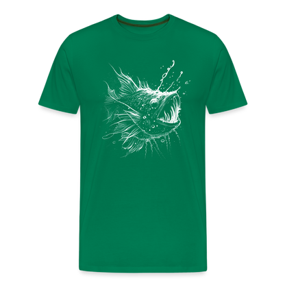 Anglerfisch, Tiefseefisch - Monochrom - Männer Premium T-Shirt - by Artful Alchemist