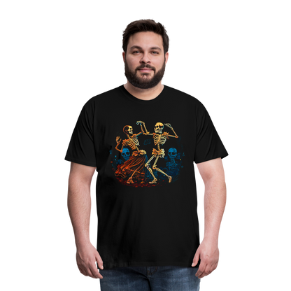 Tanzende Skelette im 50er Jahre Look - Comic - Männer Premium T-Shirt - by Artful Alchemist