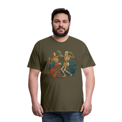 Tanzende Skelette im 50er Jahre Look - Comic - Männer Premium T-Shirt - by Artful Alchemist