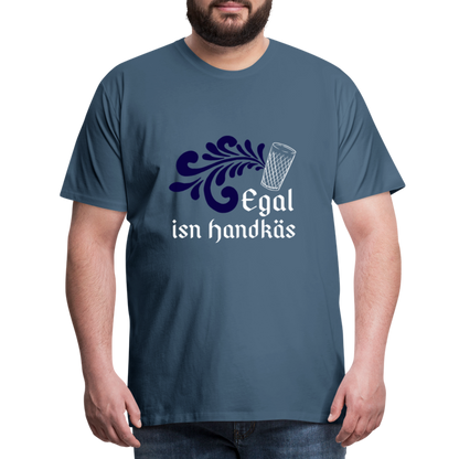 Egal isn Handkäs - Hessisch Mundart - Männer Premium T-Shirt - by Artful Alchemist