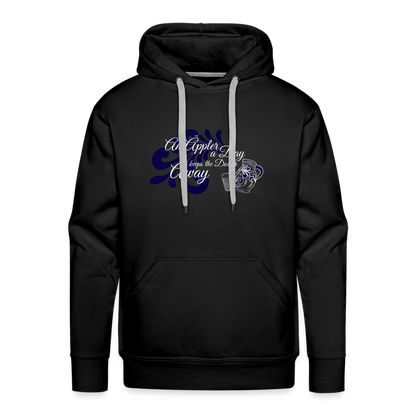 An Äppler a Day, keeps the Doctor away - Hessisch Mundart - Männer Premium Hoodie - Schwarz