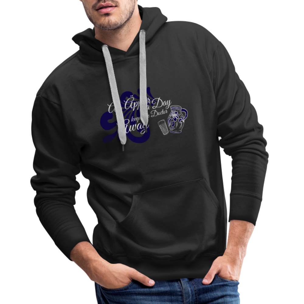 An Äppler a Day, keeps the Doctor away - Hessisch Mundart - Männer Premium Hoodie - Schwarz