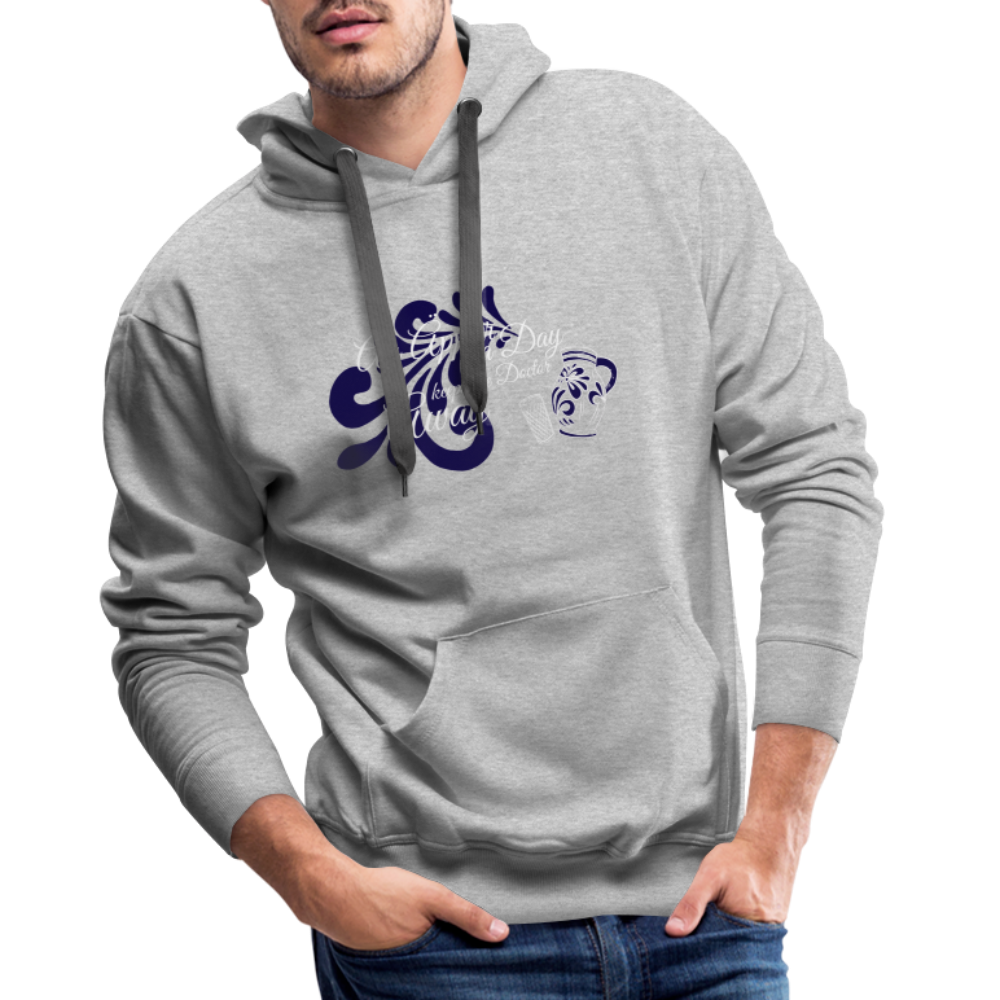 An Äppler a Day, keeps the Doctor away - Hessisch Mundart - Männer Premium Hoodie - Grau meliert