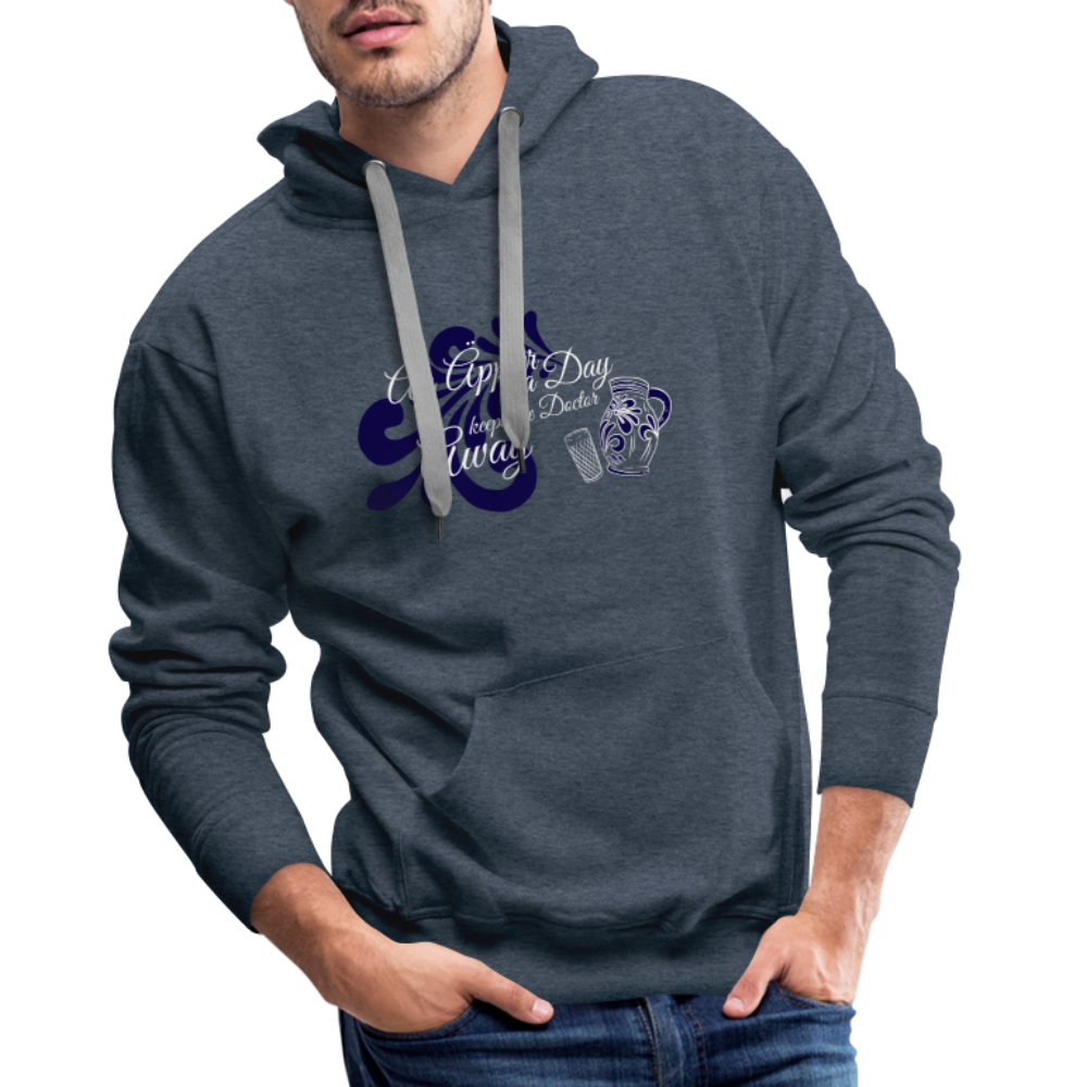 An Äppler a Day, keeps the Doctor away - Hessisch Mundart - Männer Premium Hoodie - Jeansblau