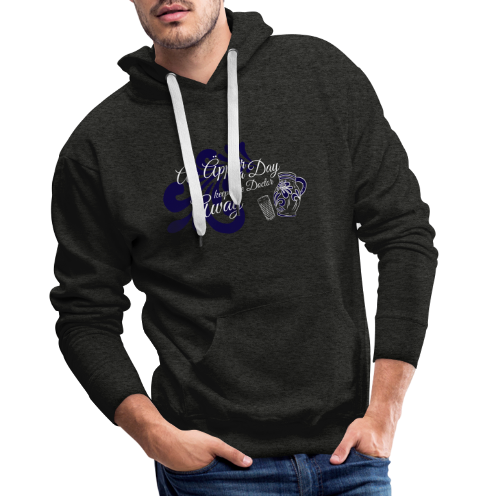 An Äppler a Day, keeps the Doctor away - Hessisch Mundart - Männer Premium Hoodie - Anthrazit