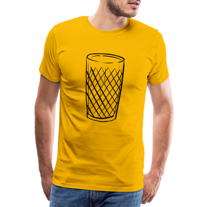 Frankfurter Geripptes - Äpplerglas - Hessisch Mundart - Männer Premium T-Shirt - by Artful Alchemist