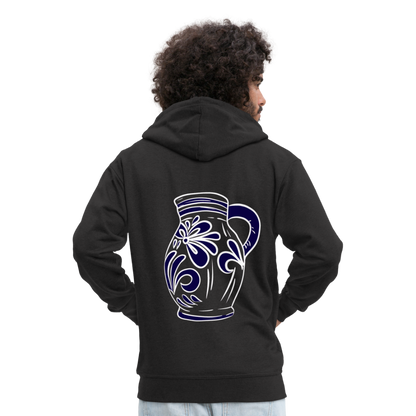 Bembel - weiß, blau - Hessisch Mundart - Männer Premium Kapuzen Jacke - by Artful Alchemist