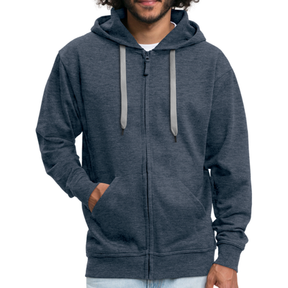 Bembel - weiß, blau - Hessisch Mundart - Männer Premium Kapuzen Jacke - by Artful Alchemist