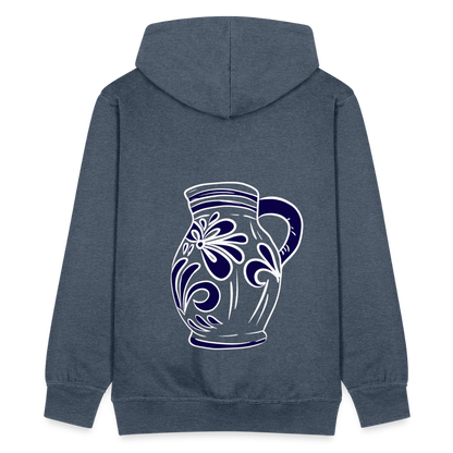 Bembel - weiß, blau - Hessisch Mundart - Männer Premium Kapuzen Jacke - by Artful Alchemist