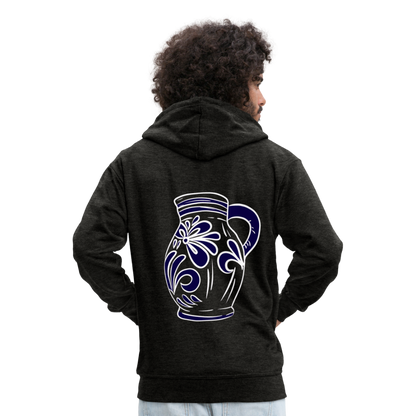 Bembel - weiß, blau - Hessisch Mundart - Männer Premium Kapuzen Jacke - by Artful Alchemist
