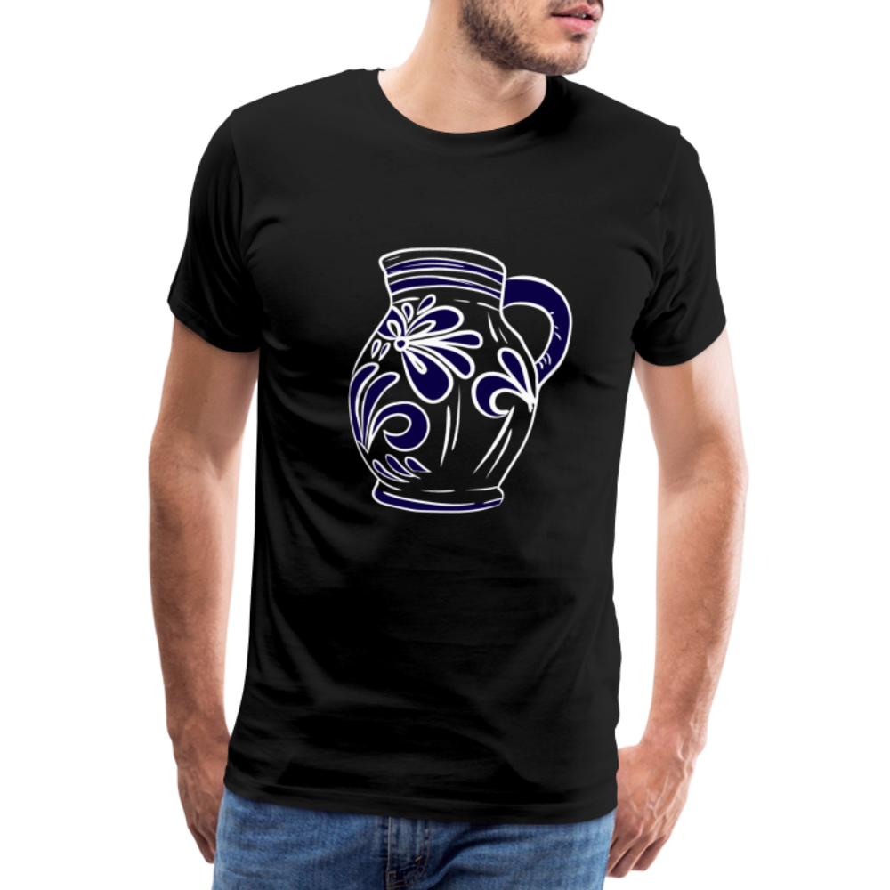 Bembel - weiß, blau - Hessisch Mundart - Männer Premium T-Shirt - by Artful Alchemist