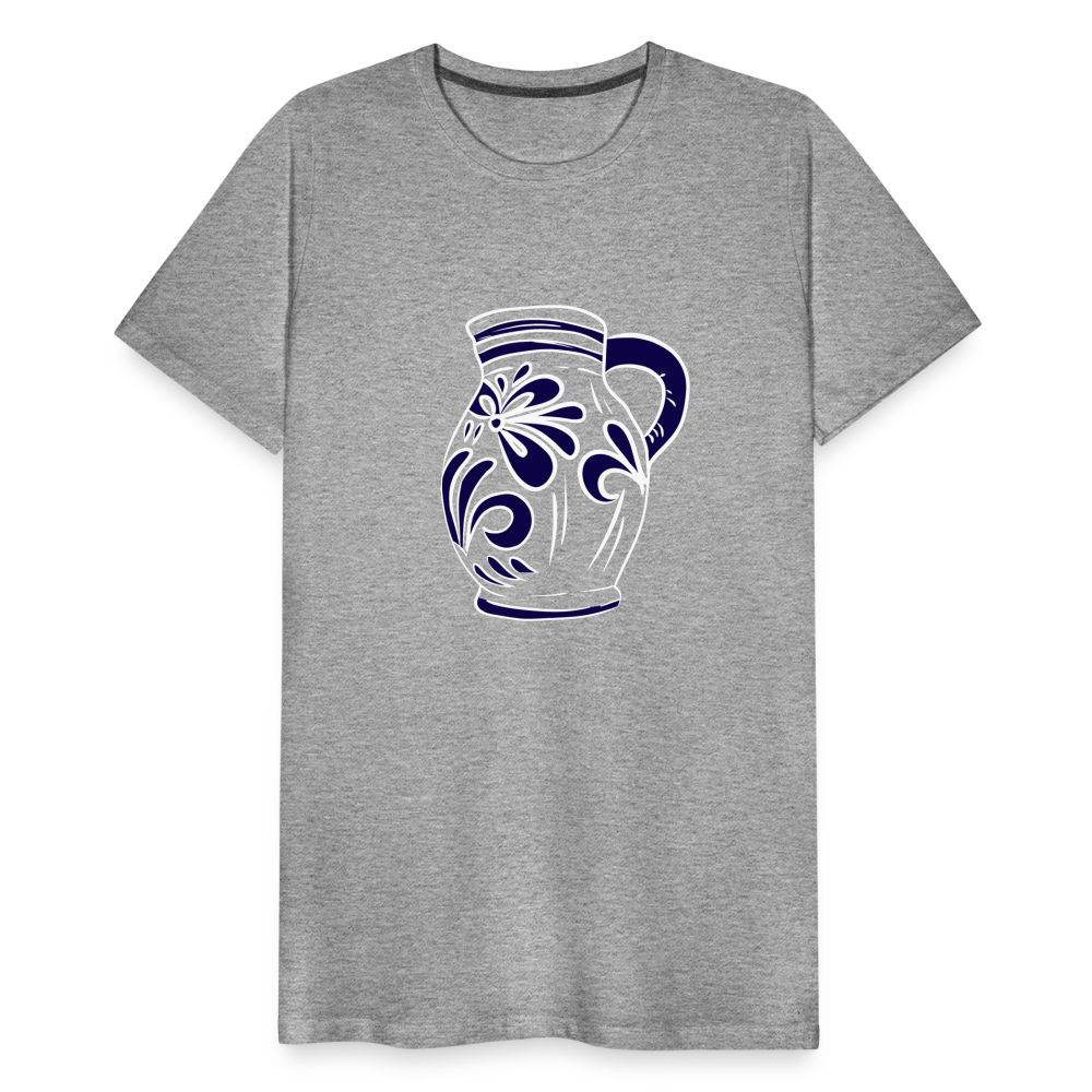 Bembel - weiß, blau - Hessisch Mundart - Männer Premium T-Shirt - by Artful Alchemist