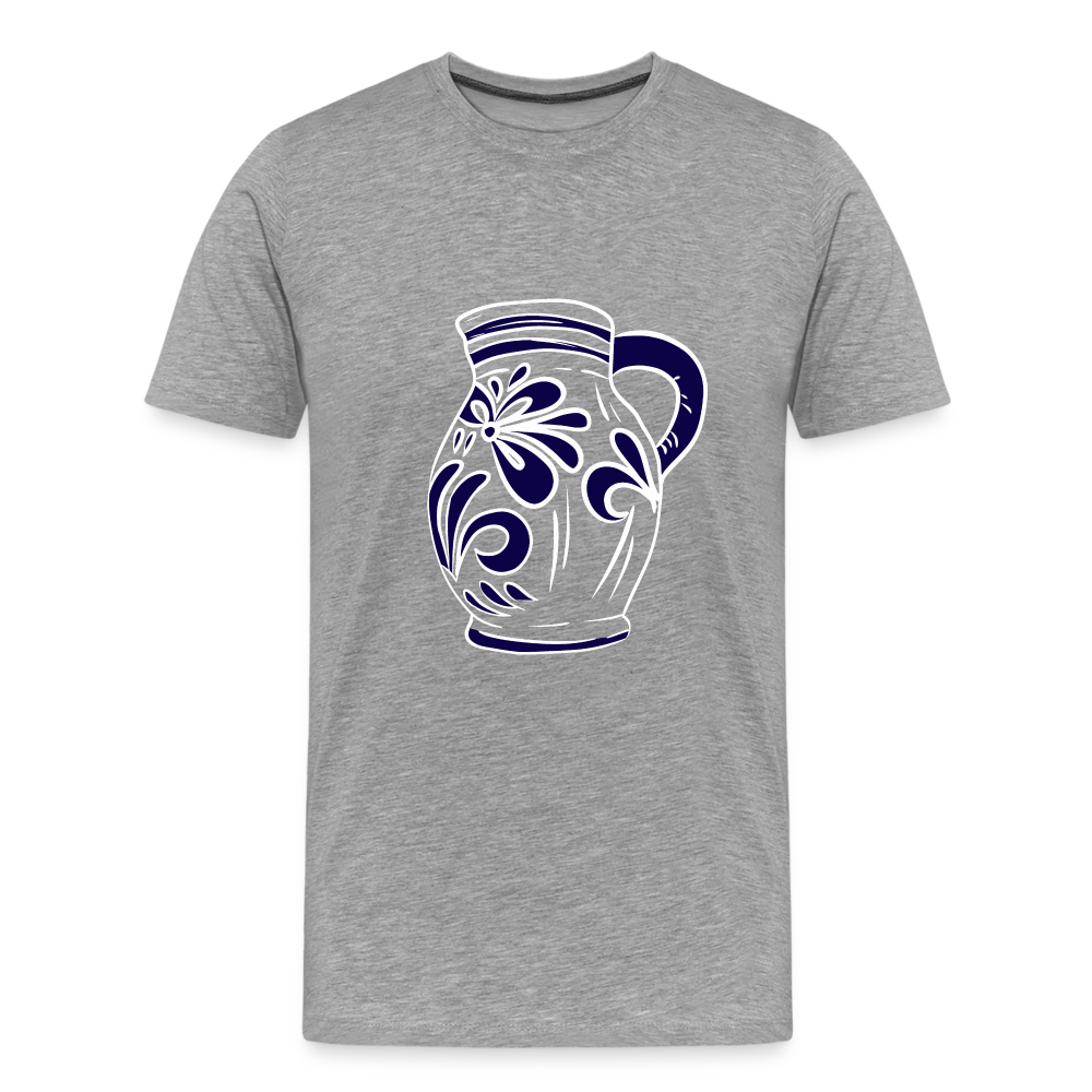 Bembel - weiß, blau - Hessisch Mundart - Männer Premium T-Shirt - by Artful Alchemist