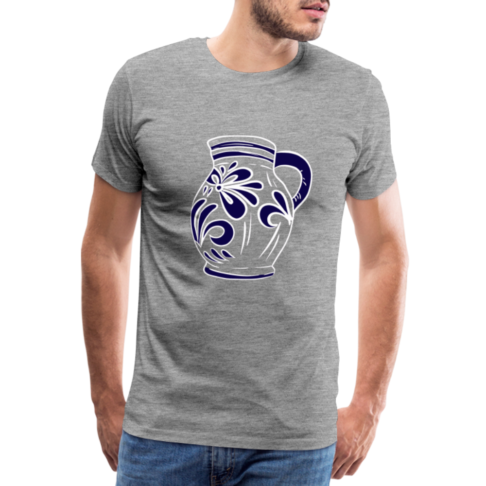 Bembel - weiß, blau - Hessisch Mundart - Männer Premium T-Shirt - by Artful Alchemist