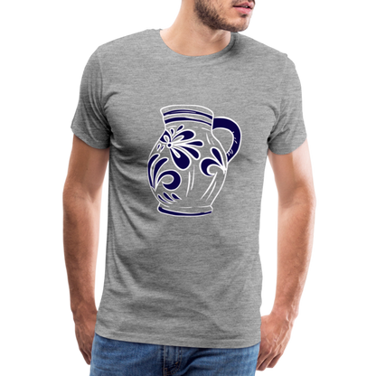 Bembel - weiß, blau - Hessisch Mundart - Männer Premium T-Shirt - by Artful Alchemist