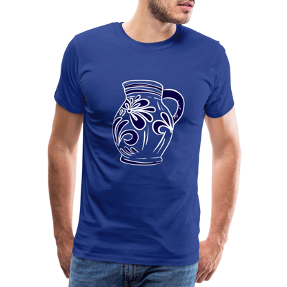 Bembel - weiß, blau - Hessisch Mundart - Männer Premium T-Shirt - by Artful Alchemist
