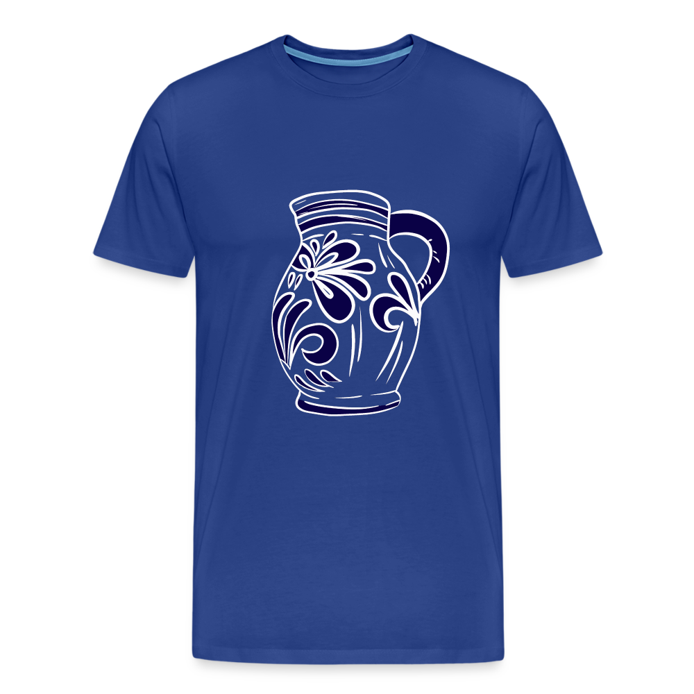 Bembel - weiß, blau - Hessisch Mundart - Männer Premium T-Shirt - by Artful Alchemist