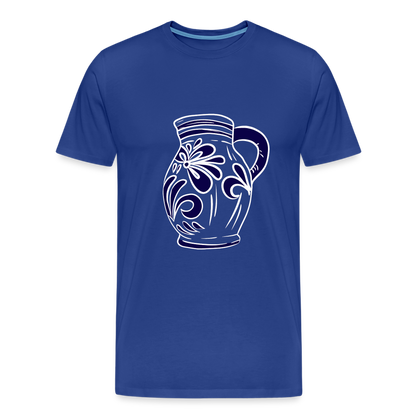 Bembel - weiß, blau - Hessisch Mundart - Männer Premium T-Shirt - by Artful Alchemist