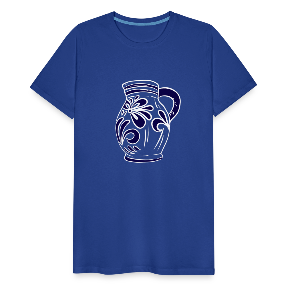 Bembel - weiß, blau - Hessisch Mundart - Männer Premium T-Shirt - by Artful Alchemist