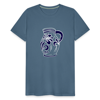 Bembel - weiß, blau - Hessisch Mundart - Männer Premium T-Shirt - by Artful Alchemist