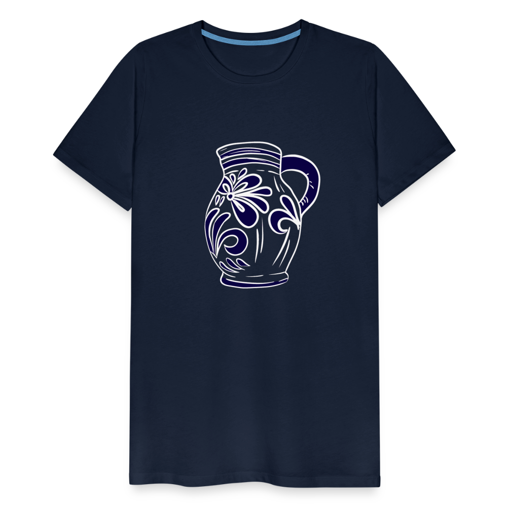 Bembel - weiß, blau - Hessisch Mundart - Männer Premium T-Shirt - by Artful Alchemist