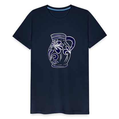 Bembel - weiß, blau - Hessisch Mundart - Männer Premium T-Shirt - by Artful Alchemist