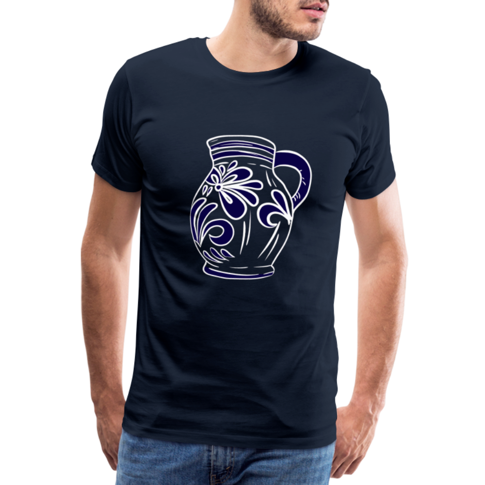 Bembel - weiß, blau - Hessisch Mundart - Männer Premium T-Shirt - by Artful Alchemist