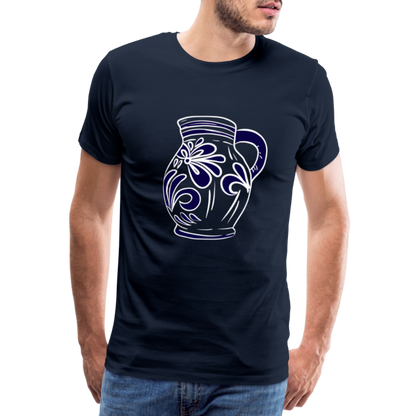 Bembel - weiß, blau - Hessisch Mundart - Männer Premium T-Shirt - by Artful Alchemist