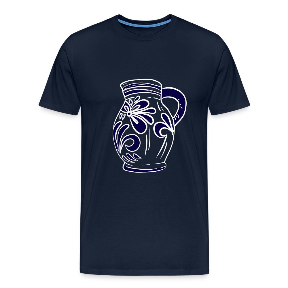 Bembel - weiß, blau - Hessisch Mundart - Männer Premium T-Shirt - by Artful Alchemist