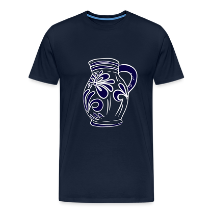 Bembel - weiß, blau - Hessisch Mundart - Männer Premium T-Shirt - by Artful Alchemist