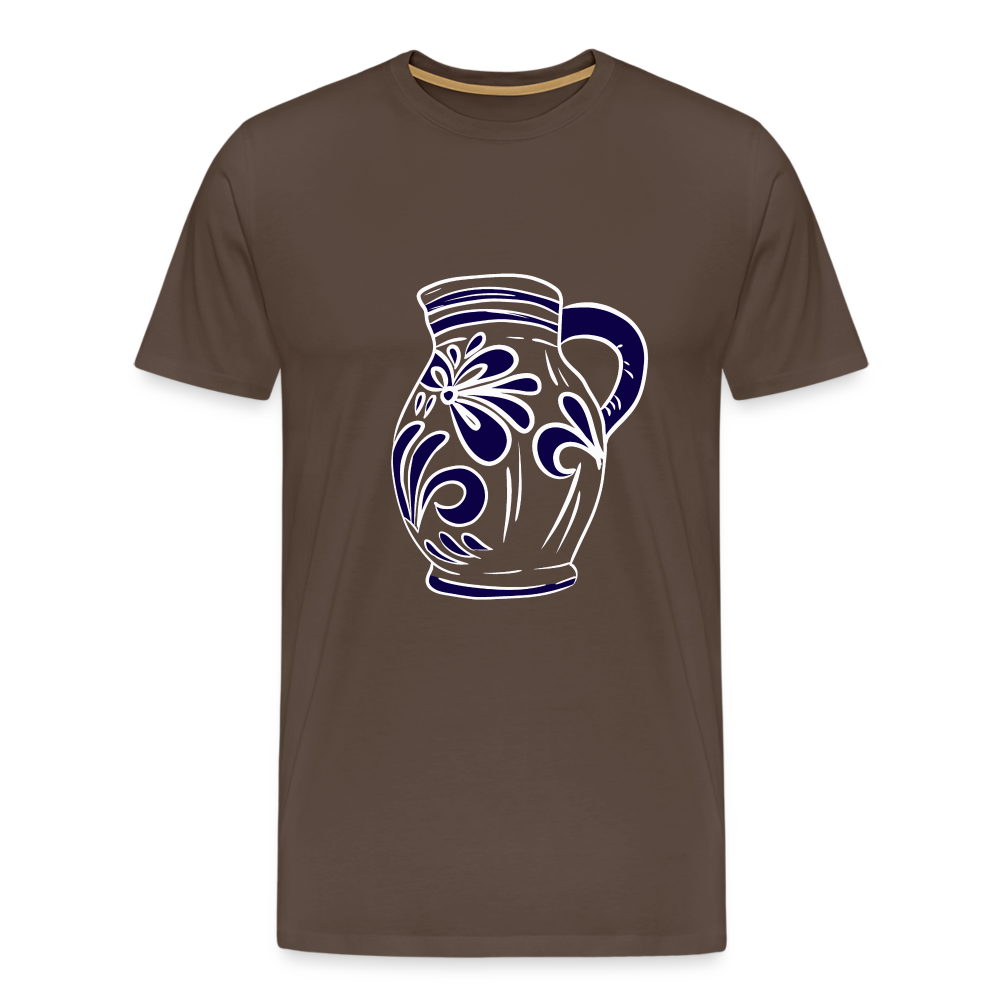 Bembel - weiß, blau - Hessisch Mundart - Männer Premium T-Shirt - by Artful Alchemist
