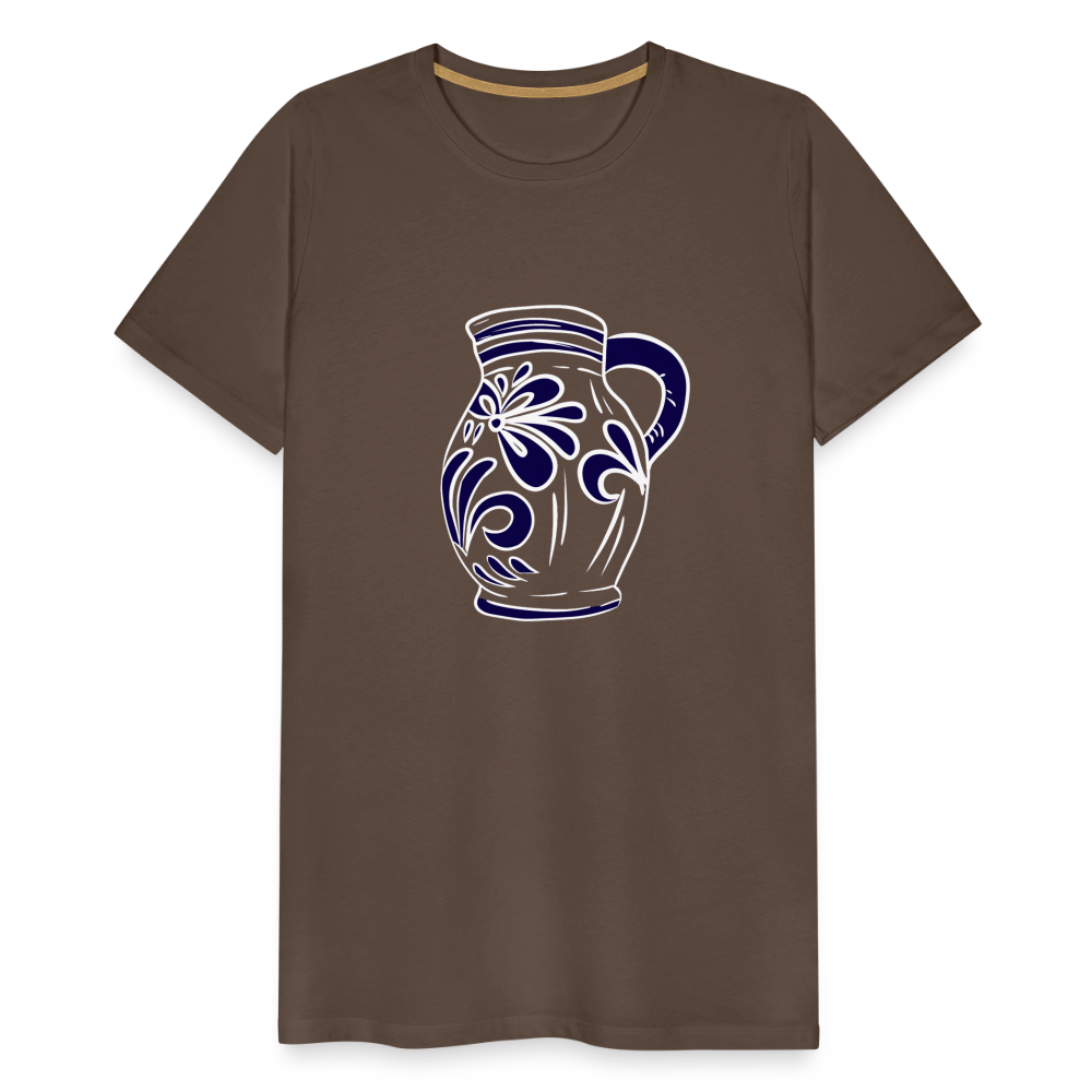 Bembel - weiß, blau - Hessisch Mundart - Männer Premium T-Shirt - by Artful Alchemist