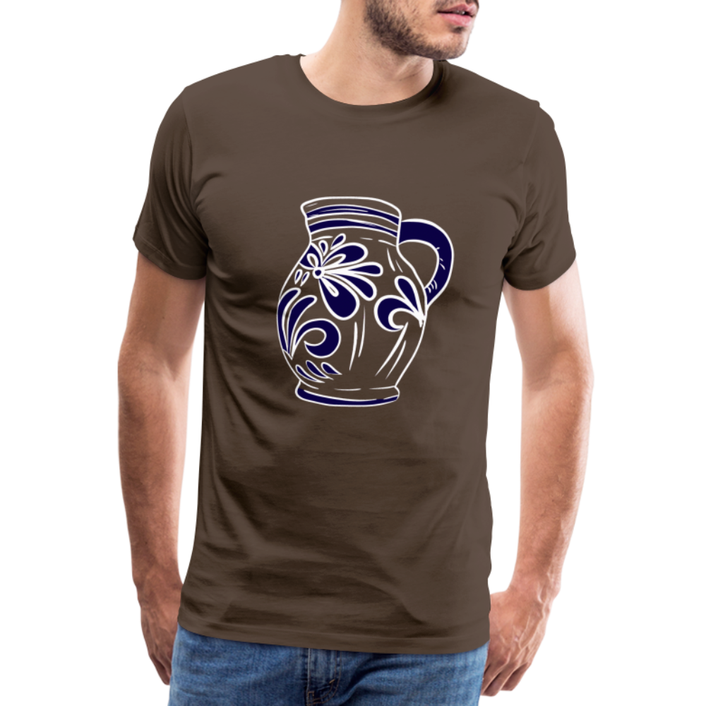 Bembel - weiß, blau - Hessisch Mundart - Männer Premium T-Shirt - by Artful Alchemist