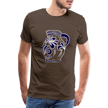Bembel - weiß, blau - Hessisch Mundart - Männer Premium T-Shirt - by Artful Alchemist