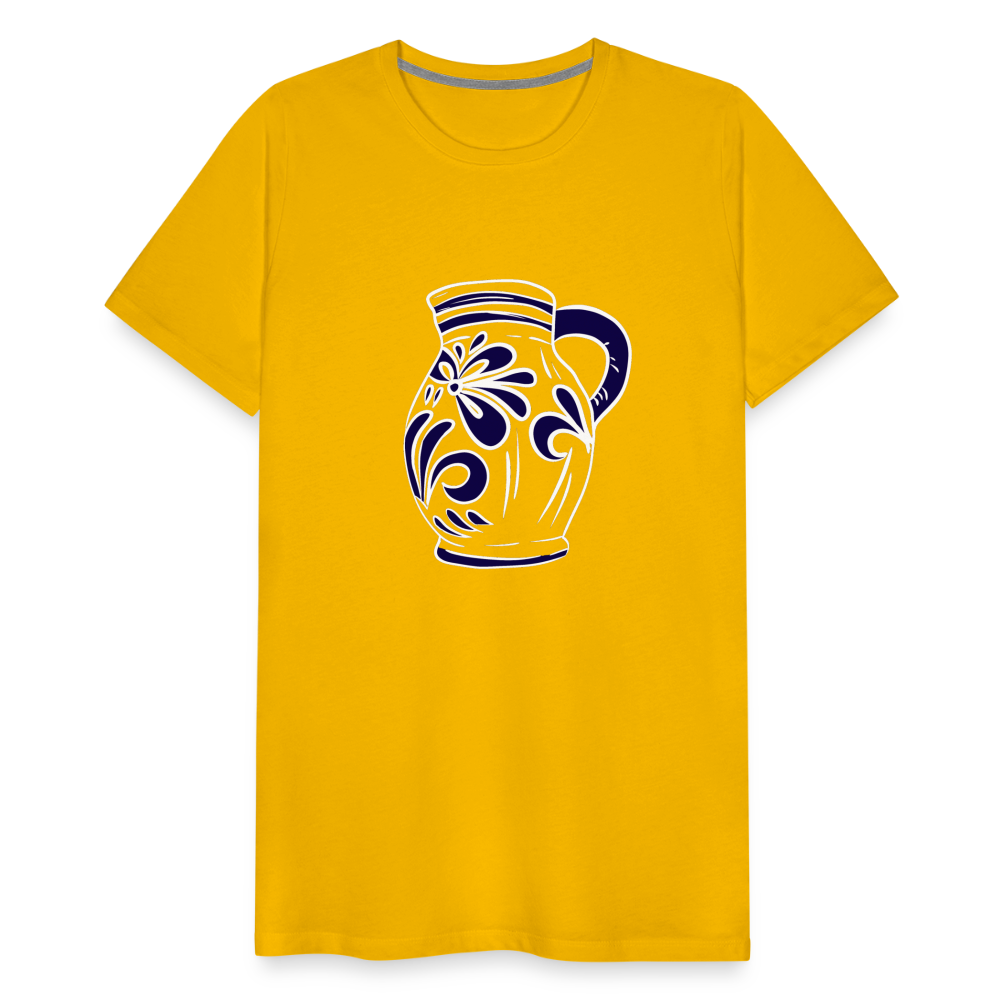 Bembel - weiß, blau - Hessisch Mundart - Männer Premium T-Shirt - by Artful Alchemist