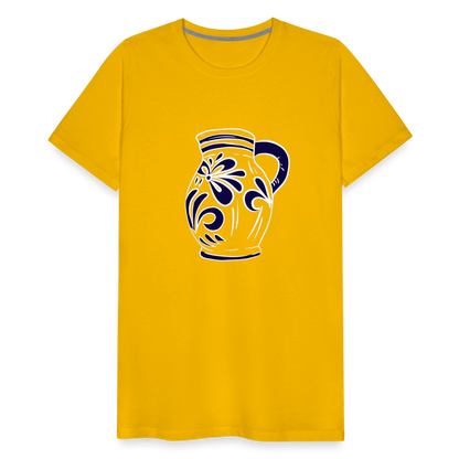 Bembel - weiß, blau - Hessisch Mundart - Männer Premium T-Shirt - by Artful Alchemist