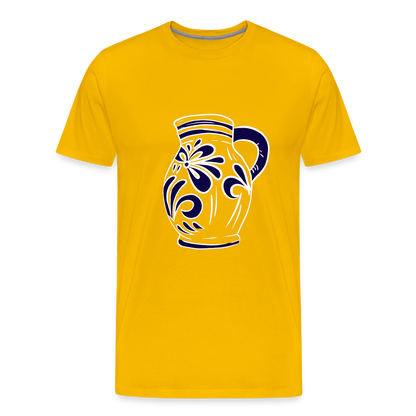 Bembel - weiß, blau - Hessisch Mundart - Männer Premium T-Shirt - by Artful Alchemist