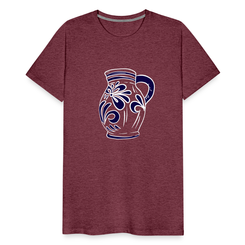 Bembel - weiß, blau - Hessisch Mundart - Männer Premium T-Shirt - by Artful Alchemist