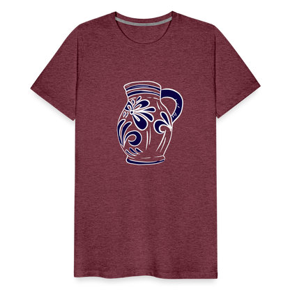 Bembel - weiß, blau - Hessisch Mundart - Männer Premium T-Shirt - by Artful Alchemist