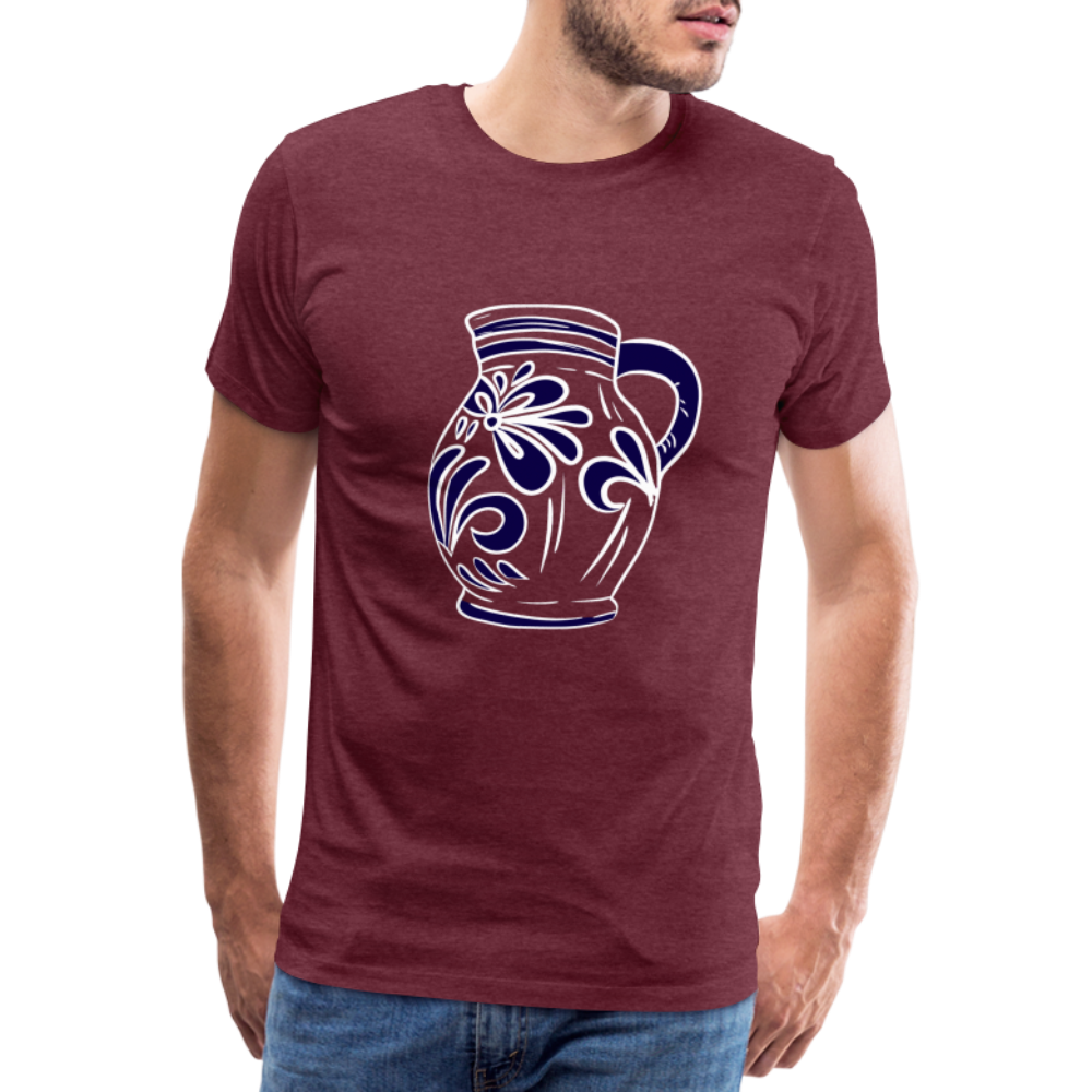 Bembel - weiß, blau - Hessisch Mundart - Männer Premium T-Shirt - by Artful Alchemist